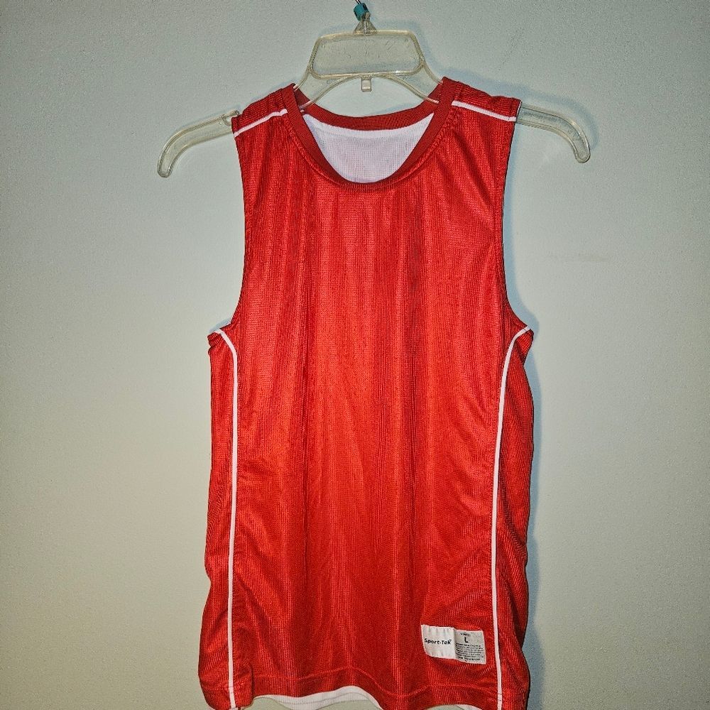 SportTek Youth Reversible Basketball Tank – Boys Large Moisture-Wicking‎